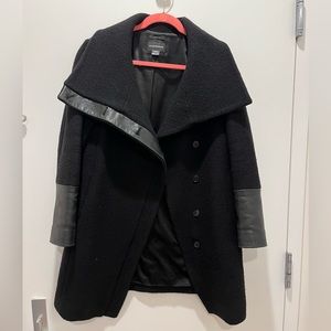Club Monaco Black Halli Wool Coat (XS)